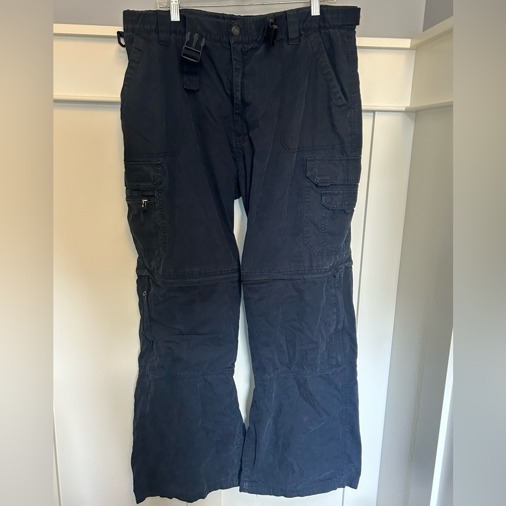 Baggy flared modular cargo pants adjustable